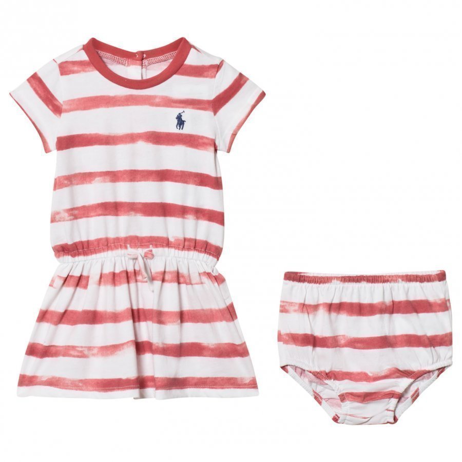 Ralph Lauren Striped Tee Dress And Bloomer Berry Pink Mekko