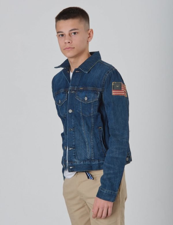 Ralph Lauren Trucker Jacket Takki Sininen