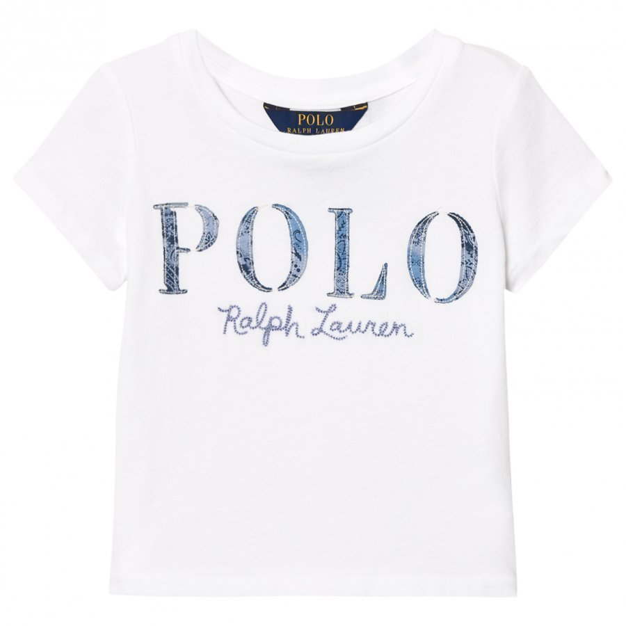 Ralph Lauren White Polo Applique Tee T-Paita