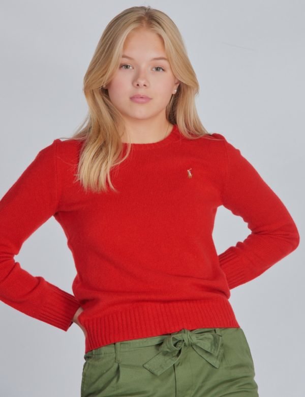 Ralph Lauren Wool Crew Tops Sweater Neule Punainen