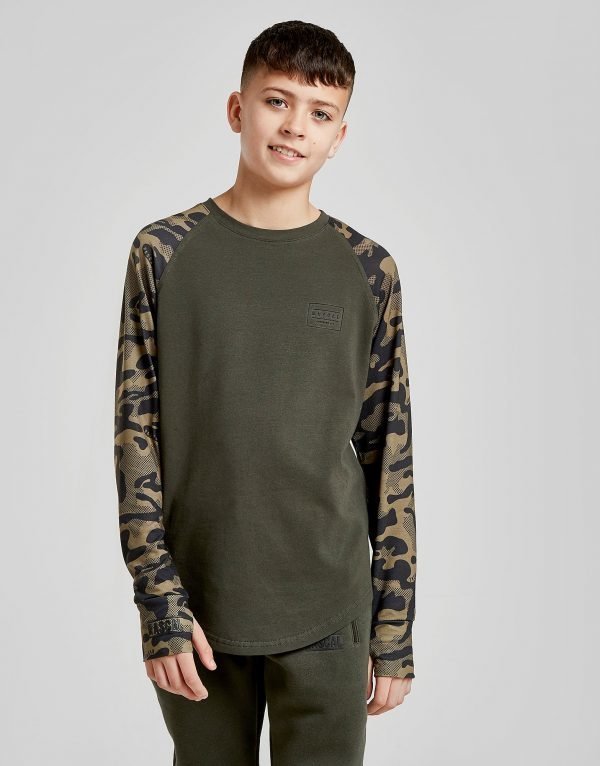 Rascal Barca Long Sleeve Camo T-Paita Vihreä