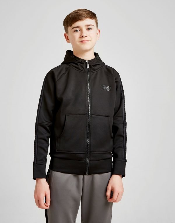 Rascal Echo Poly Full Zip Hoodie Musta