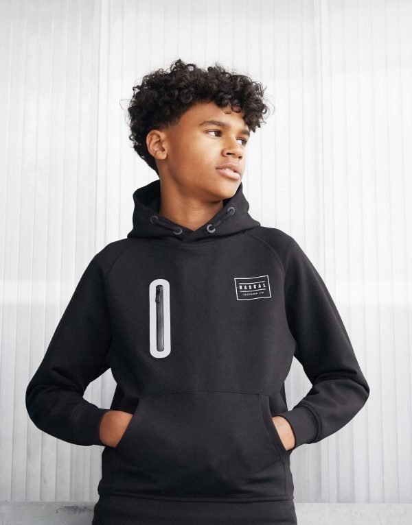 Rascal Quest Poly Overhead Hoodie Musta