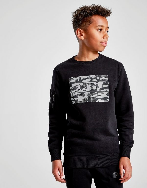 Rascal Reflective Crew Sweatshirt Musta