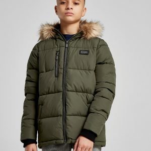 Rascal Stanton Faux Fur Trim Jacket Vihreä