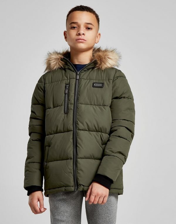 Rascal Stanton Faux Fur Trim Jacket Vihreä