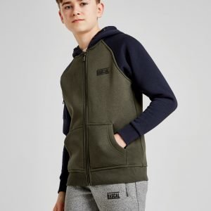 Rascal Vital Fleece Full Zip Hoodie Khaki / Navy