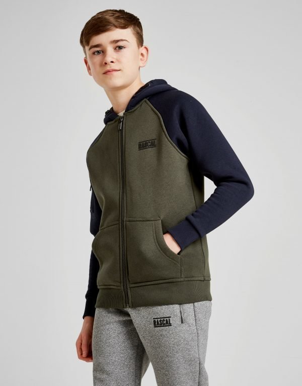 Rascal Vital Fleece Full Zip Hoodie Khaki / Navy