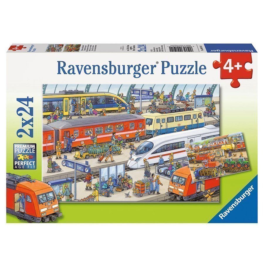 Ravensburger Palapeli Vilskettä Rautatieasemalla 2x24 Palaa 09191