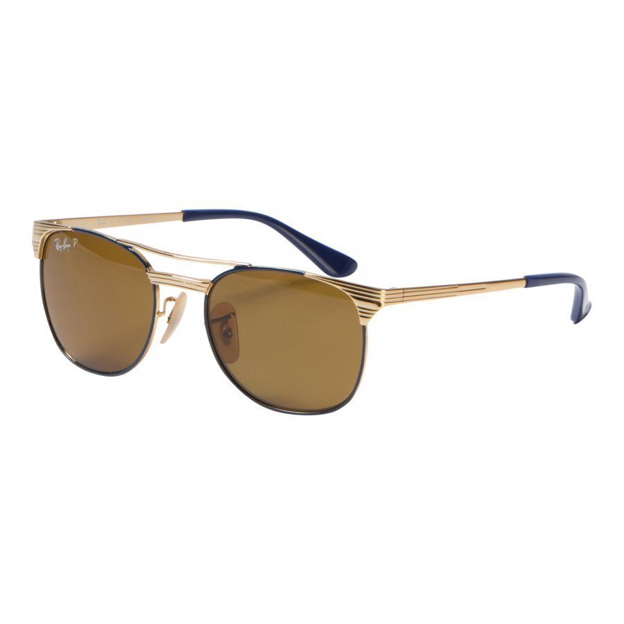 Ray-Ban Signet Junior Sunglasses Gold/Blue/Polarized Brown Classic B-15 Aurinkolasit