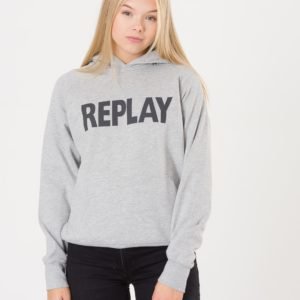 Replay Hooded Sweater Huppari Harmaa