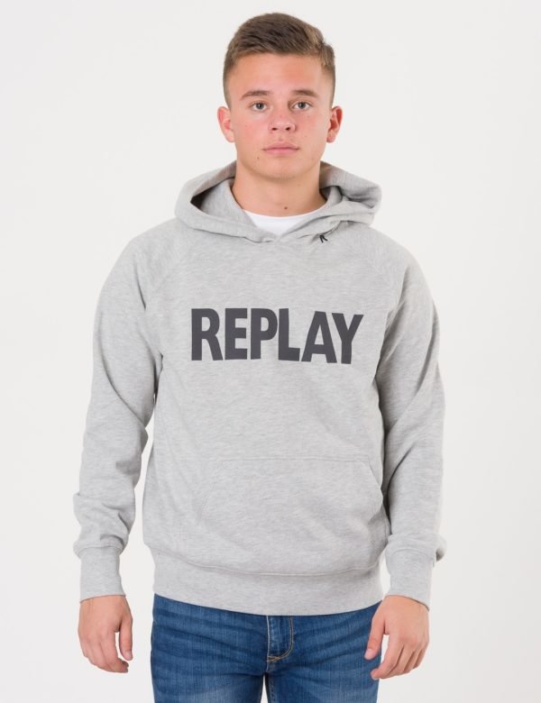 Replay Hooded Sweater Huppari Harmaa