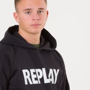 Replay Hooded Sweater Huppari Musta