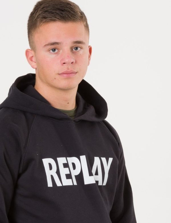 Replay Hooded Sweater Huppari Musta