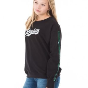 Replay Sweatshirt Neule Musta