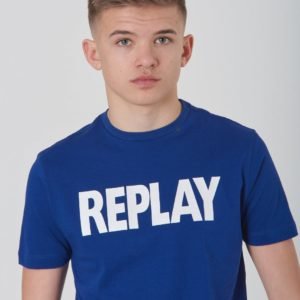 Replay T Shirt T-Paita Sininen