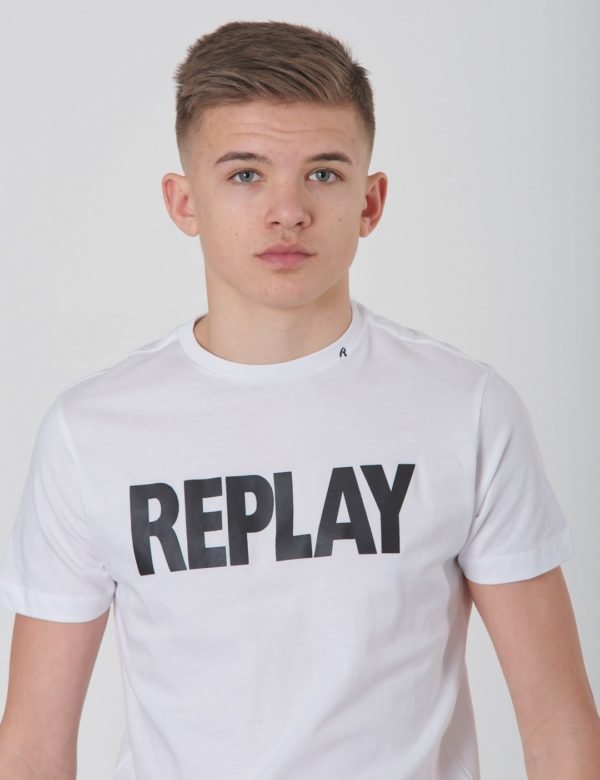 Replay T Shirt T-Paita Valkoinen