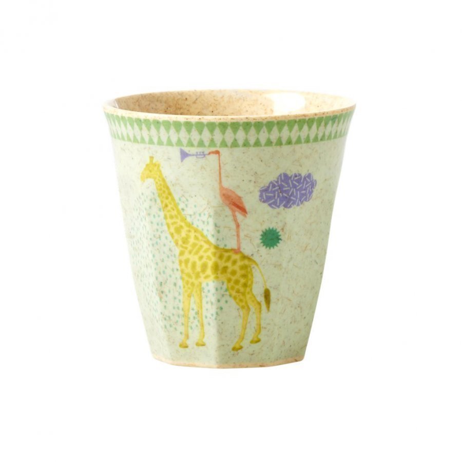 Rice A/S Kids Bamboo Small Melamine Cup W. Boys Animal Print Muki