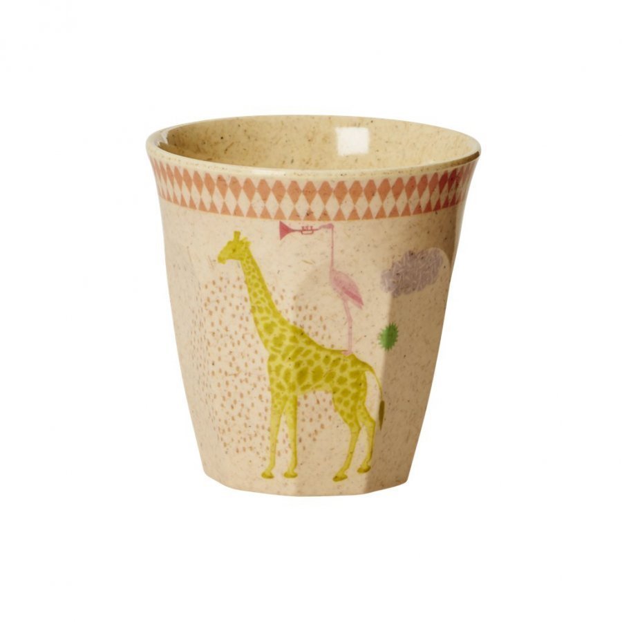 Rice A/S Kids Bamboo Small Melamine Cup W. Girls Animal Print Muki