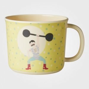 Rice Baby Melamine Cup With Boy Circus Print Yellow Nokkamuki