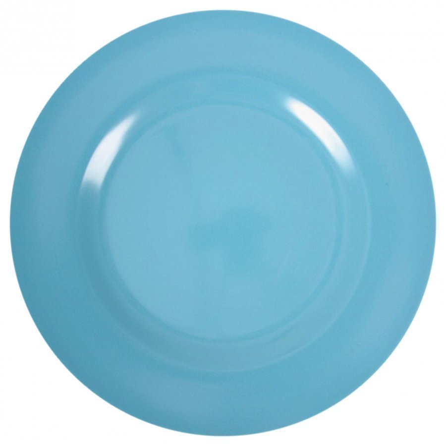 Rice Melamine Round Side Plate Turquoise Lautanen