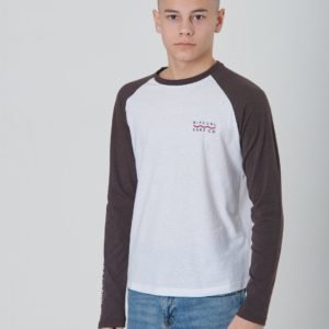 Rip Curl Shore Lines Boy Ls Tee T-Paita Valkoinen