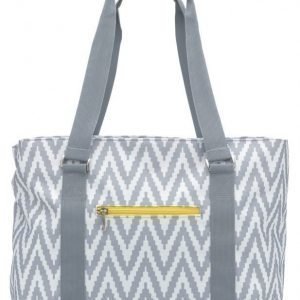 Ryco Hoitolaukku Chevron Tote Bag Harmaa/Valkoinen