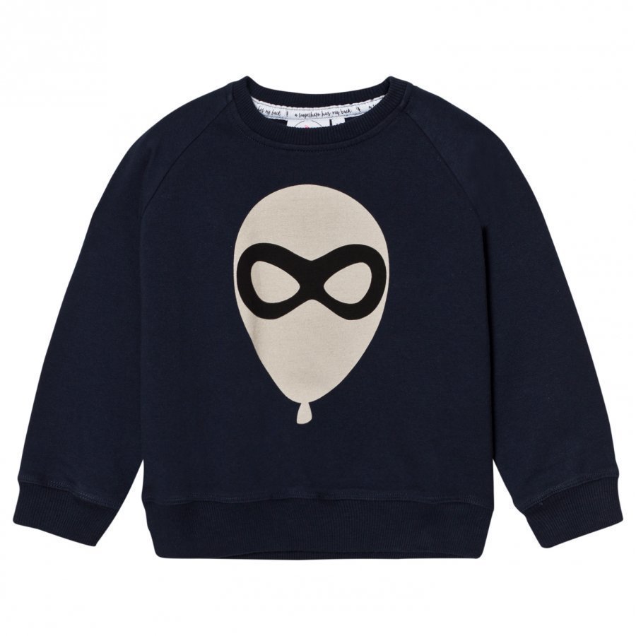 Scamp & Dude Cool Kid Sweatshirt Navy Blue Balloon Man Oloasun Paita