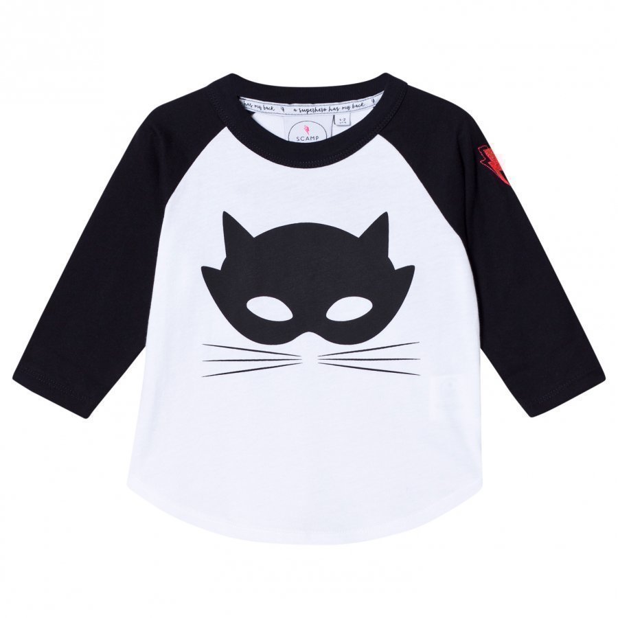 Scamp & Dude Super Charged Raglan Cat Mask Pitkähihainen T-Paita