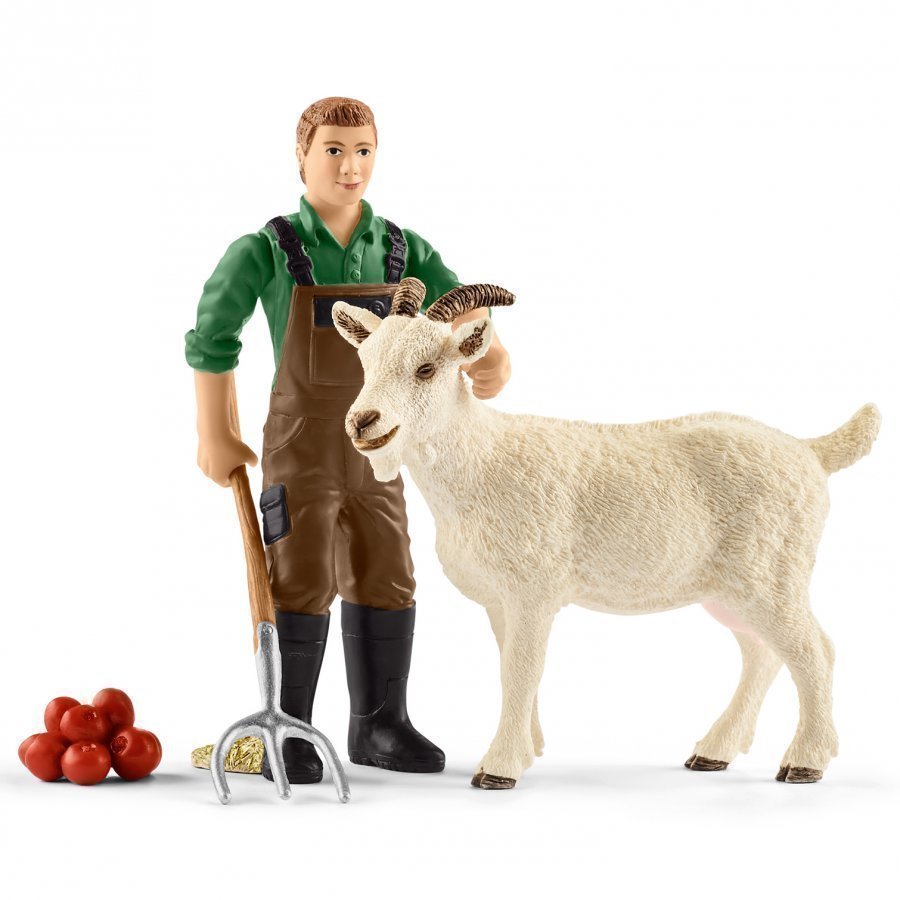 Schleich Farmer With Goat Eläinhahmo