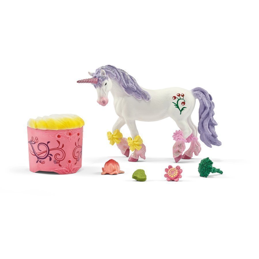 Schleich Hoito Ja Ruokintasarja Yksisarvinen Ja Runoratsu 42173