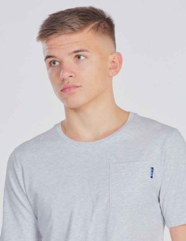 Scotch & Soda Ams Blauw Classic Pocket Tee T-Paita Harmaa