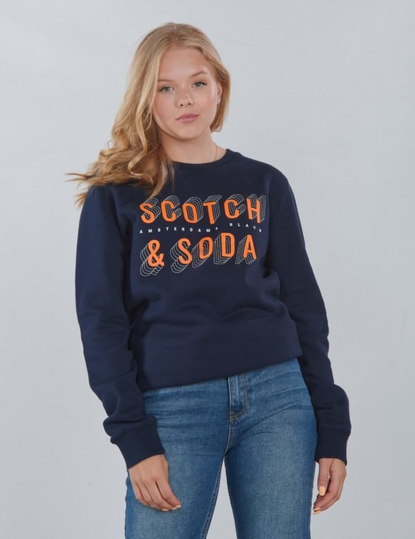 Scotch & Soda Basic Scotch & Soda Sweat Neule Sininen