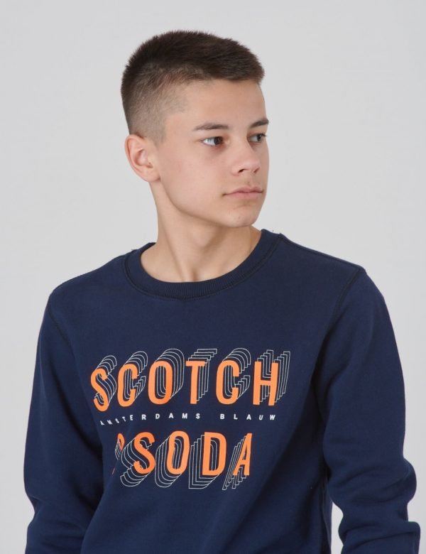 Scotch & Soda Basic Scotch & Soda Sweat Neule Sininen