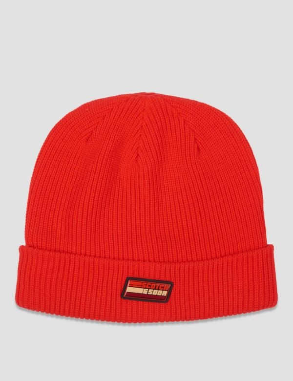 Scotch & Soda Bright Color Beanie Hattu Punainen