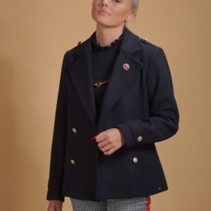 Scotch & Soda Classic Double Breasted Peacoat Takki Sininen