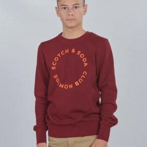 Scotch & Soda Club Nomade Basic Crewneck Neule Punainen