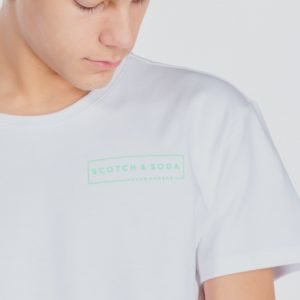 Scotch & Soda Club Nomade Basic Tee T-Paita Valkoinen