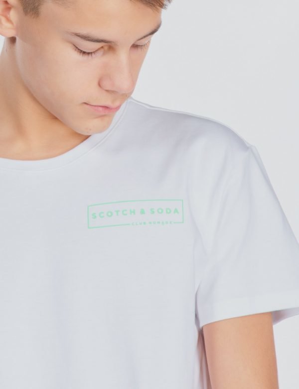 Scotch & Soda Club Nomade Basic Tee T-Paita Valkoinen