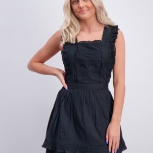 Scotch & Soda Cotton Ruffle Dress Mekko Musta