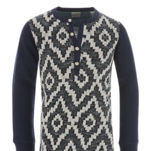 Scotch & Soda Grandad In Special Jacquard Neule Sininen