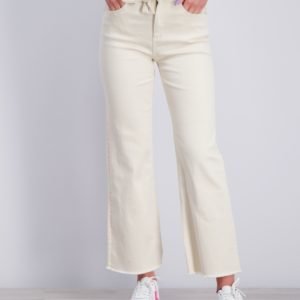 Scotch & Soda High Waist Wide Leg Cotton Twill Pants Housut Valkoinen