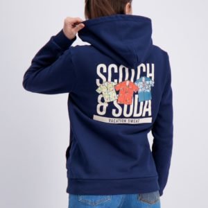 Scotch & Soda Hoody With Artwork Huppari Sininen