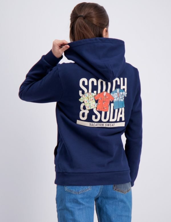 Scotch & Soda Hoody With Artwork Huppari Sininen