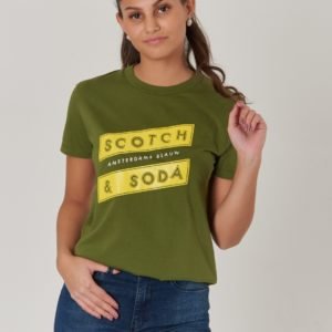 Scotch & Soda Regular Fit Ss Tee T-Paita Vihreä