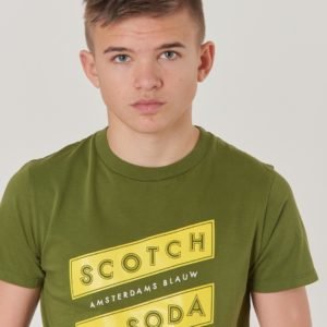 Scotch & Soda Regular Fit Ss Tee T-Paita Vihreä