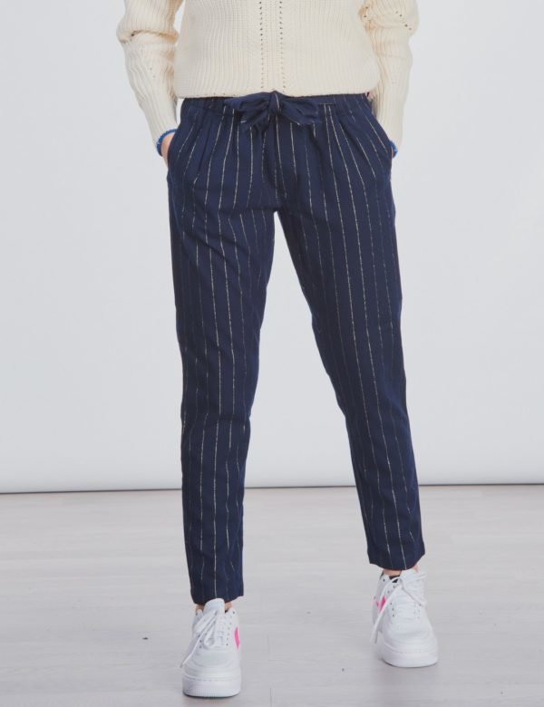 Scotch & Soda Relaxed Slim Fit Lurex Pinstripe Pants Housut Kirjava