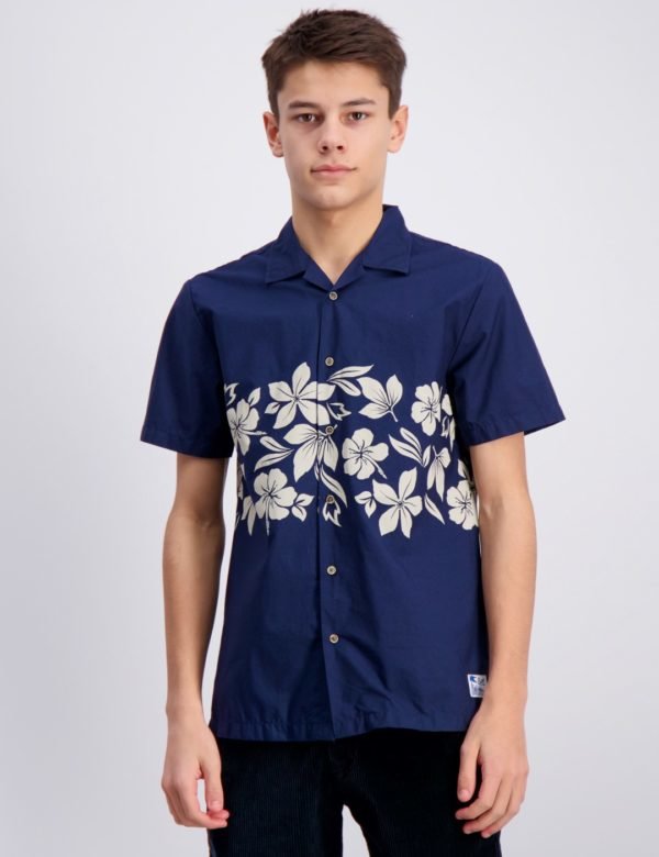 Scotch & Soda Short Sleeve Shirt Kauluspaita Sininen