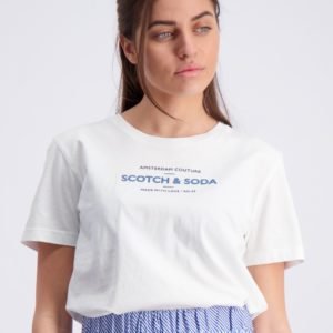 Scotch & Soda Tee T-Paita Valkoinen