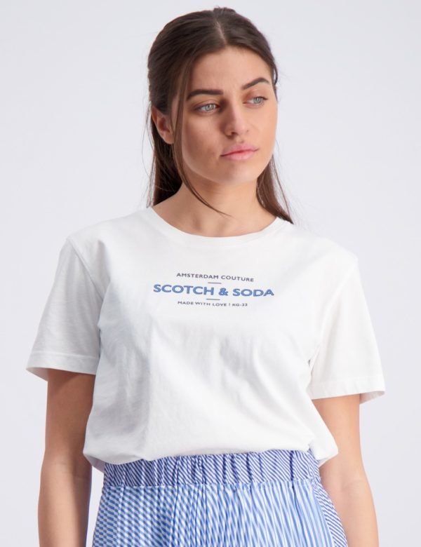 Scotch & Soda Tee T-Paita Valkoinen